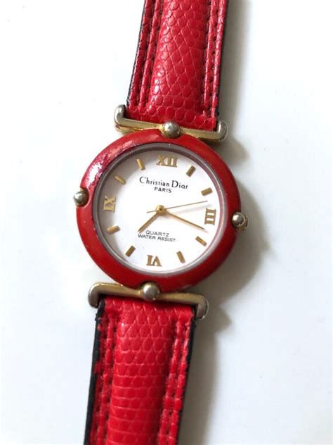 Dior red crown watch